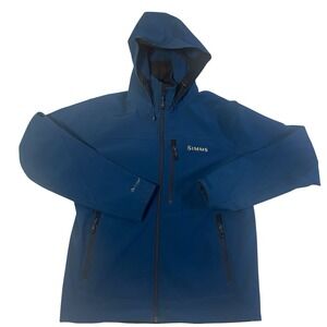 Simms Challenger Windbloc Softshell Hooded Jacket Polartec Mens M Fishing Golf